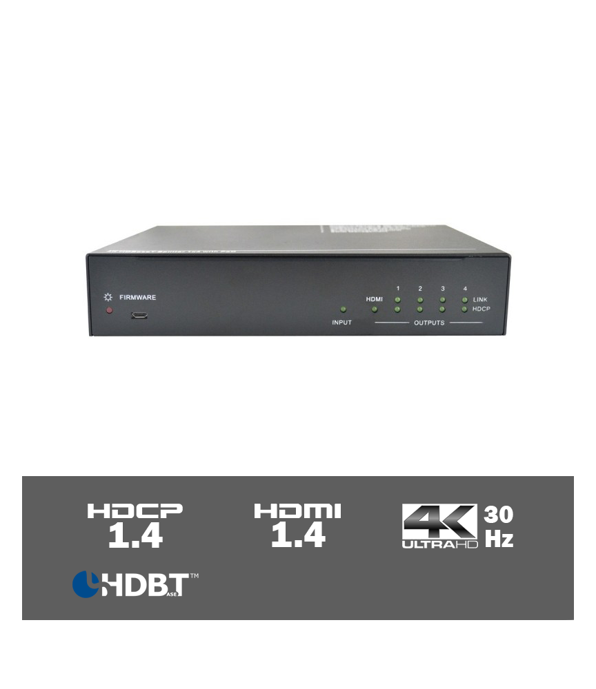 SUH4T - 4-voudige 4K HDBaseT splitter