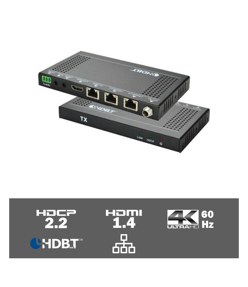 TPUH421 - 4K HDBaseT PoH HDCP 2.2 extender kit 100 meter