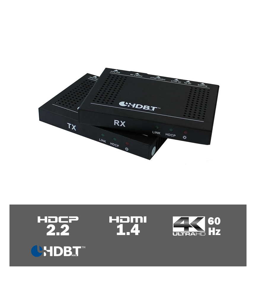 Digichain Electronics TPUH411 HDBaseT 4K extender set HDCP 1.4 HDCP2.2 tot 70 meter