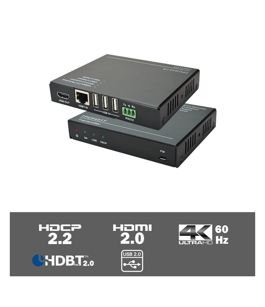 TPUH451 4K HDBaseT 2.0 KVM extender 100m