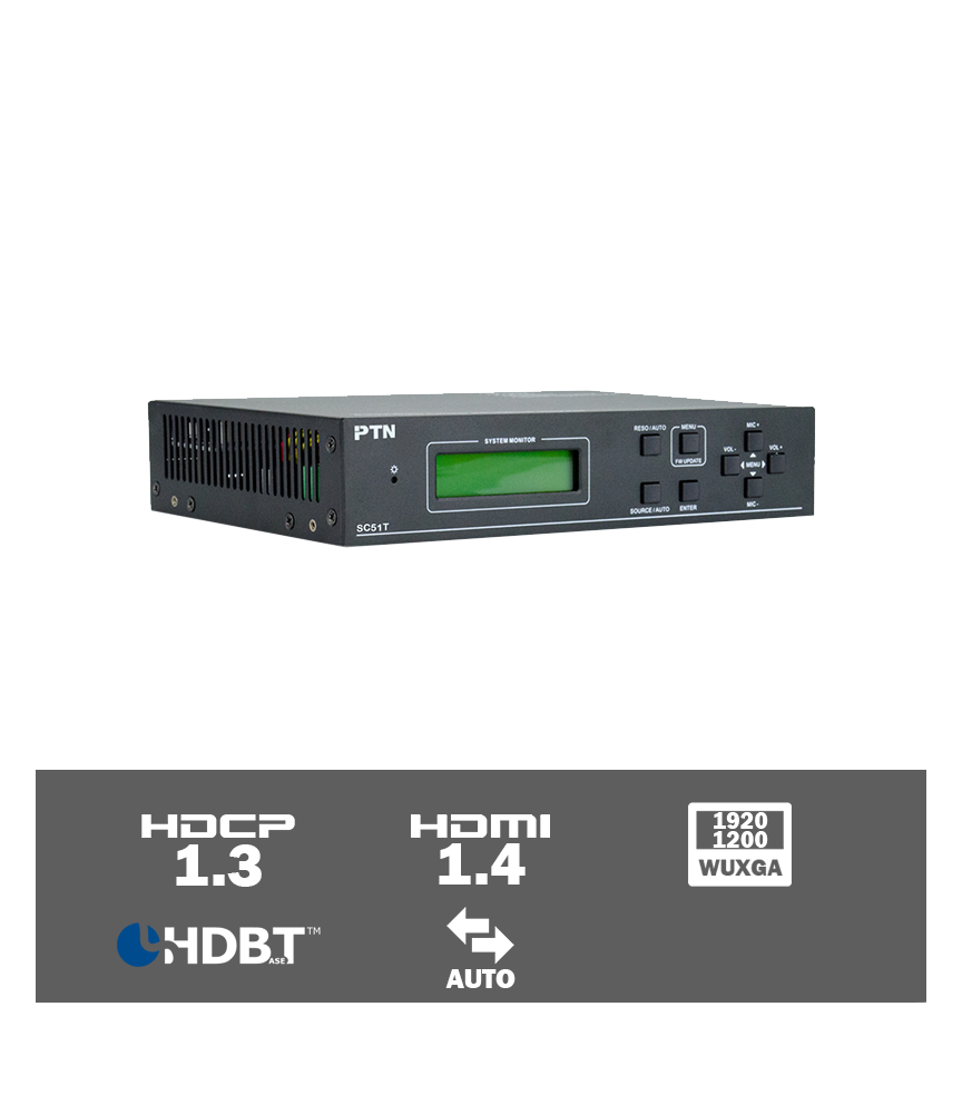 PTN - SC51T - 5x1 Scaler/switcher met HDBaseT