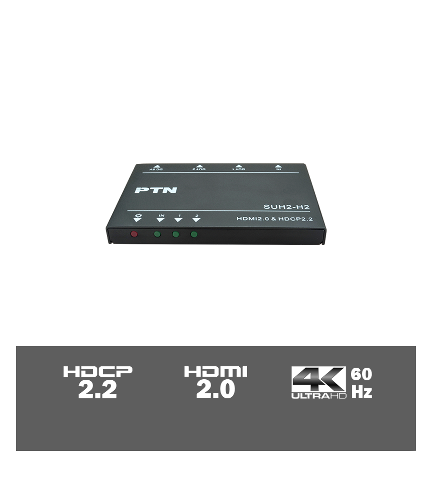 PTN - SUH2 - 2-voudige 4K HDMI splitter