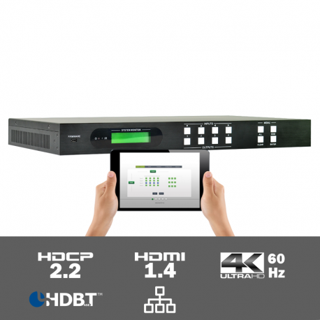 MUH44TPR2-N 4K HDMI HDBaseT Matrix Switcher