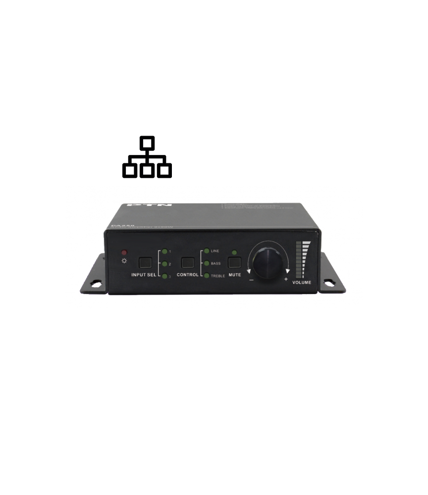 PA250 - Compact 50W amplifier with 1x mic and 3x line input