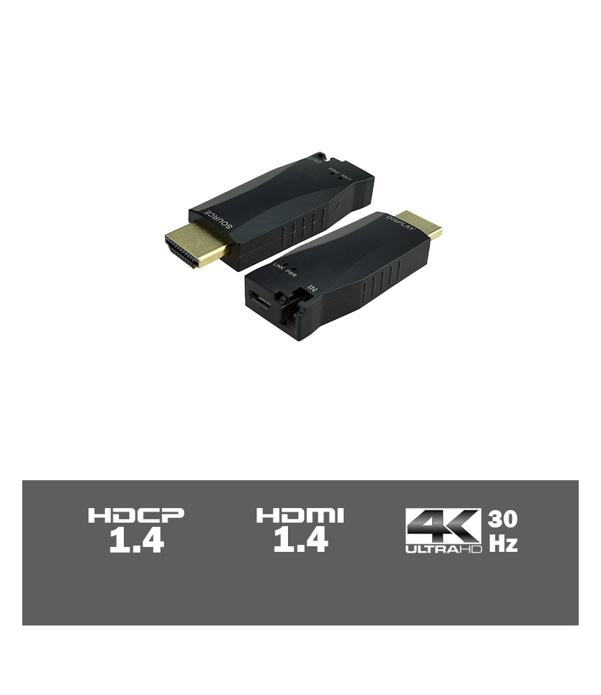 FOUH303 - 4K Fiber Optic HDMI extender set