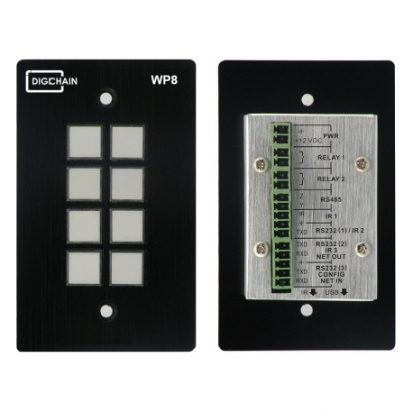 WP8 - RS232 bedieningspaneel met 8 knoppen