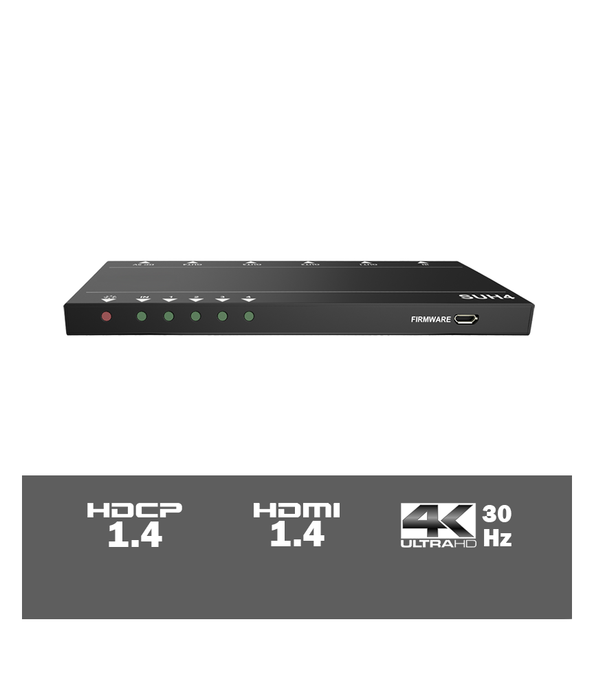 Digichain Electronics SUH4 4-voudige HDMI 4K splitter met EDID management