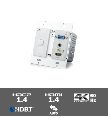 TPUH406TV 4K HDMI and VGA Wall plate extender