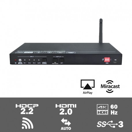 SCU41-BYOD - 4 input scaler/switcher met Airplay & Miracast