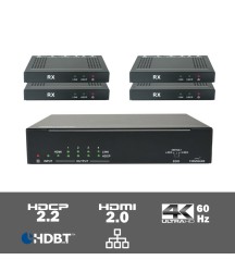 SUH141T SET - 4-voudige 4K HDBaseT splitter